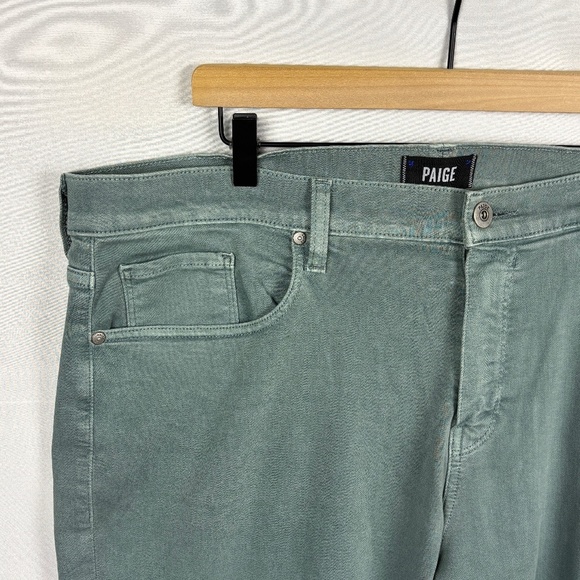 Paige Men Straight Leg Federal Pants Sz 40x30 VTG Rain Water Stretch Casual Pant - Picture 2 of 13